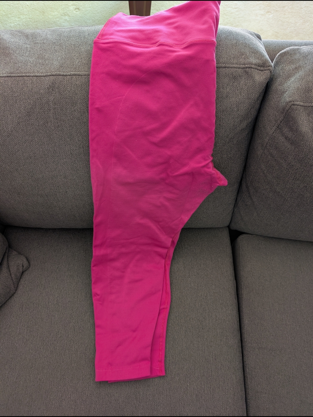Athleta Ribbed Hot Pink Leggings